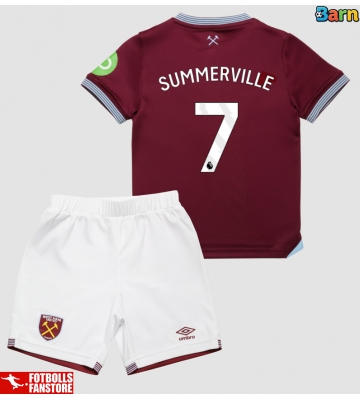 West Ham United Crysencio Summerville #7 Hemmatröja Barn 2025-26 Kortärmad (+ Korta byxor)